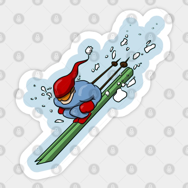 ski ski ski Sticker by bobgoodallart